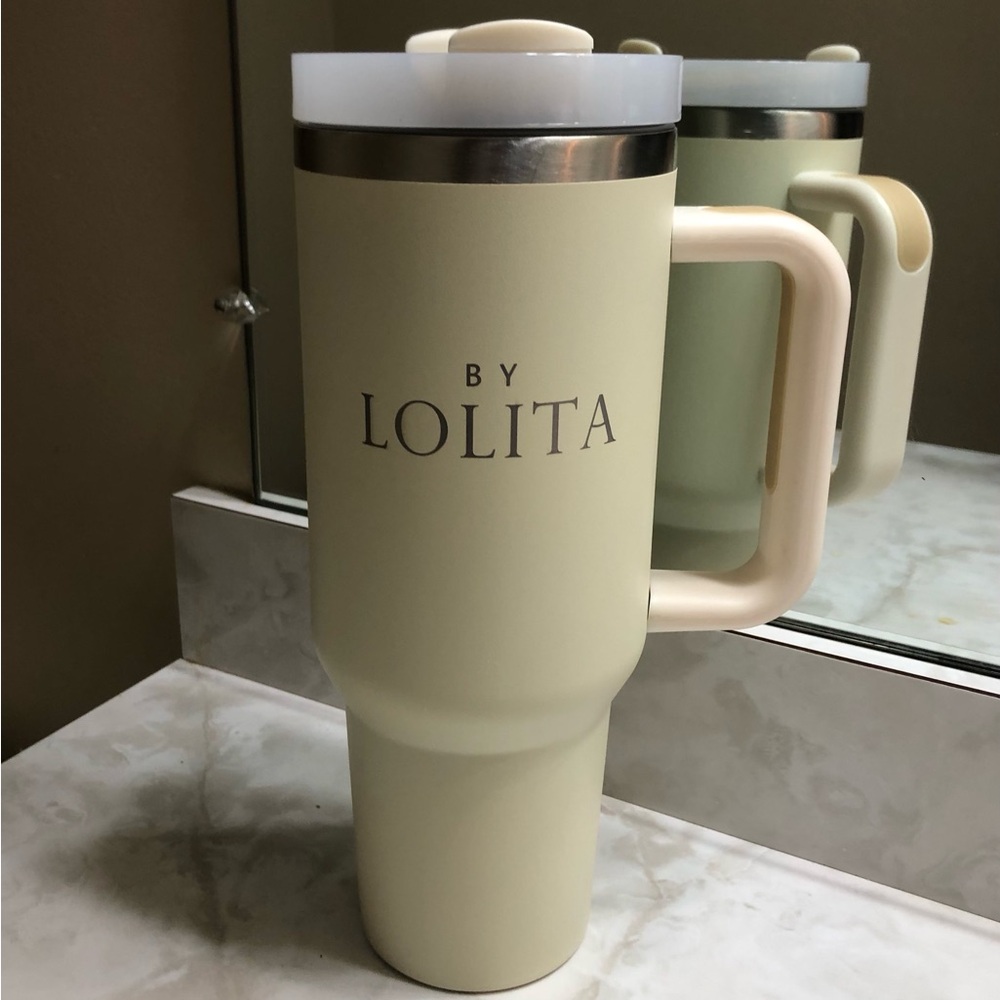 Cream-and-Brown 40 oz. Quencher Tumbler